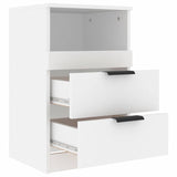 Bedside Cabinet White Engineered Wood 811232