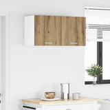 Hanging Cabinet 2 pcs Artisan Oak and White 40 x 31 x 40 cm 884145