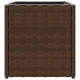 ZNTS Garden Planters 2 pcs Brown 36x30x32 cm Poly Rattan 3210532