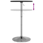 ZNTS Bar Table Black 50x50x90 cm Engineered Wood and Chromed Steel 4007191