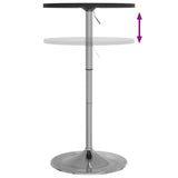 ZNTS Bar Table Black 50x50x90 cm Engineered Wood and Chromed Steel 4007191