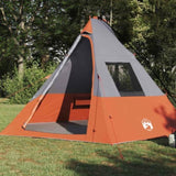 Tipi Tent with Roof Grey and Orange 383 x 338 x 217 cm Taffeta 42001168