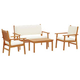Garden Sofa Set 4 pcs Brown 75 x 45 x 38cm Solid Acacia wood 3325227