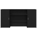 Reception Desk Black Oak 200x50x103.5 cm Engineered Wood 3324215