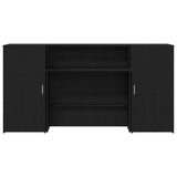 Reception Desk Black Oak 200x50x103.5 cm Engineered Wood 3324215