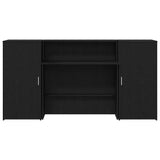 Reception Desk Black Oak 200x50x103.5 cm Engineered Wood 3324215