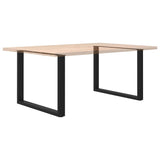 Dining Table Legs U-Shaped 2 pcs Black 100x cm Steel 4013196