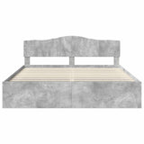 Bed Frame with Headboard Concerte 200 x 200 cm Solid Pine Wood 3412856