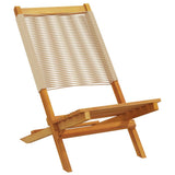 Folding Garden Chairs 6 pcs Beige Solid Wood Acacia 3214635