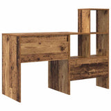 Desk with Shelf Old Wood 131.5 x 50 x 106.5 cm Engineered Wood 869304