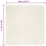 Faux Sheepskin Rug TAFALLA White 200 x 200 cm Polyester 42021467