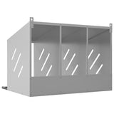Chicken Nesting Box with 3 Compartments Galvanized Silver Metal 864346