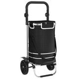 Shopping Trolley Black 36.5 x 46.5 x 100.5 cm Oxford fabric 42002334