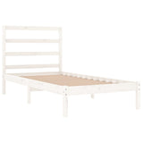 Bed Frame without Mattress White 90x200 cm Solid Wood Pine 3104919
