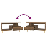 Coffee Table Brown Oak 90x49x45 cm Engineered Wood 819619