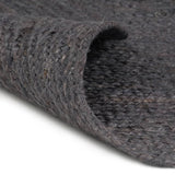 Handmade Rug Jute Round 210 cm Dark Grey 343597