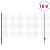 Fence with Posts Green 1.4 x 10 m Steel 3335969