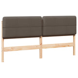 Upholstered Headboard Brown and Taupe 180 cm Solid Pine Wood 880111