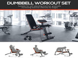 Adjustable Reclined Dumbbell Bench Weight Lifting Set Folding Sit Up Ab Bench Home Training Gym T3398P425172
