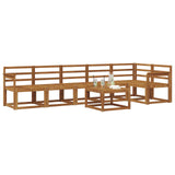 Outdoor Sofa Set 7 pcs Natural Solid Acacia Wood 3366487