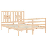 Bed Frame without Mattress Double Solid Wood 3194546