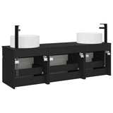 Bathroom Cabinet Set 3 pcs Black 49 x 44.5 x 65.5 cm 3405778
