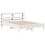 Bed Frame without Mattress White 140x190 cm Solid Wood Pine 3306160