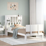 Bookcase Bed without Mattress White 90x190cm Solid Wood Pine 3322679