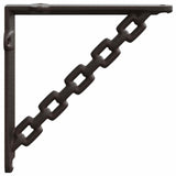 Wall Shelf Brackets 12 pcs Antique Brown 14.5 x 14.5 x 3 cm 42038925