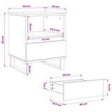 Bedside Cabinet Old Wood 40x35x50 cm Engineered Wood 857376