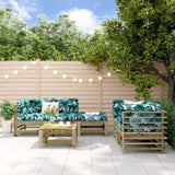 6 Piece Garden Lounge Set Impregnated Wood Pine 3186206