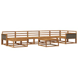 Outdoor Sofa Set 8 pcs Natural Solid Acacia Wood 3382757
