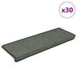 Stair Mats 30 pcs 65x21x4 cm Dark Green Rectangular Edge 3365773