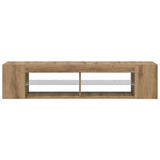 TV Cabinet with LED Lights Artisan Oak 135x39x30 cm Engineered Wood 856324