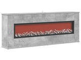 Electric Fireplace Concrete 114 x 18 x 58.5 cm Engineered wood 8021058