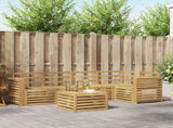 Outdoor Sofa Set 6 pcs White 59 x 59 x 37 cm Solid Acacia Wood 3391879