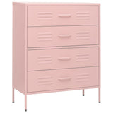 Chest of Drawers Pink 80x35x101.5 cm Steel 336202
