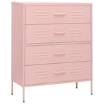 Chest of Drawers Pink 80x35x101.5 cm Steel 336202