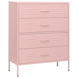 Chest of Drawers Pink 80x35x101.5 cm Steel 336202
