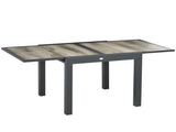 Extending Garden Table, Outdoor Dining Table for 6, Aluminium Frame Rectangular Patio Table with T3398P315936