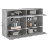 TV Wall Cabinet with LED Lights Concrete Grey 98.5x30x60.5 cm 837109
