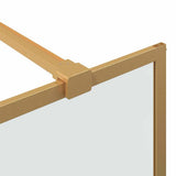 Walk-in Shower Wall Gold 115 x 195 cm Tempered Glass 42022060