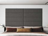 Wall Headboard 12 pcs Dark Grey 90 x 30 cm Fabric 4008368