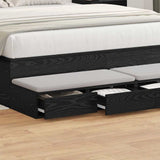 Bed Drawers Black Oak 150 x 36.5 x 16.5 cm Engineered Wood 866956