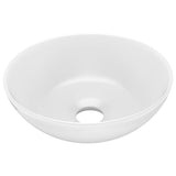 Bathroom Sink Ceramic Matt White Round 146976