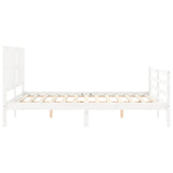 Bed Frame without Mattress White 160x200 cm Solid Wood 3194127