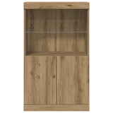 LED Sideboard Brown 60 x 37 x 100 cm Engineered Wood 863034