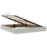 Storage Bed with Mattress Light Grey 160 x 200 cm Velvet 3370106