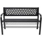 Garden Bench 118 cm Steel Black 42169