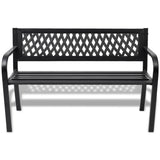 Garden Bench 118 cm Steel Black 42169